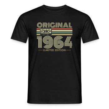 Original 1964 Jahrgang Vintage Geburtstag Retro - Männer T-Shirt - Schwarz - Vorne - AI Model Male 178 light (178cm)