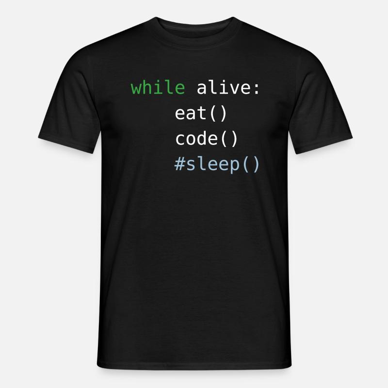 Python code | eat sleep code repeat |Programmieren - Männer T-Shirt - Schwarz