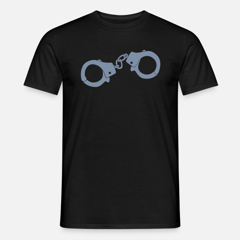 Handschellen - Männer T-Shirt - Schwarz