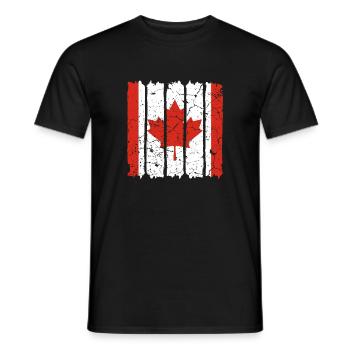 Flag of Canada - Men's T-Shirt - black - Front - AI Model Male 178 light (178cm)