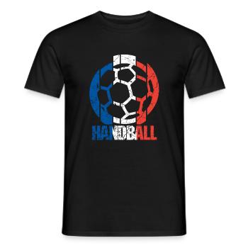 Frankreich Handball - Männer T-Shirt - Schwarz - Vorne - AI Model Male 178 light (178cm)