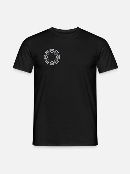 Snowflake Pattern Christmas Winter Gift - Men's T-Shirt - black