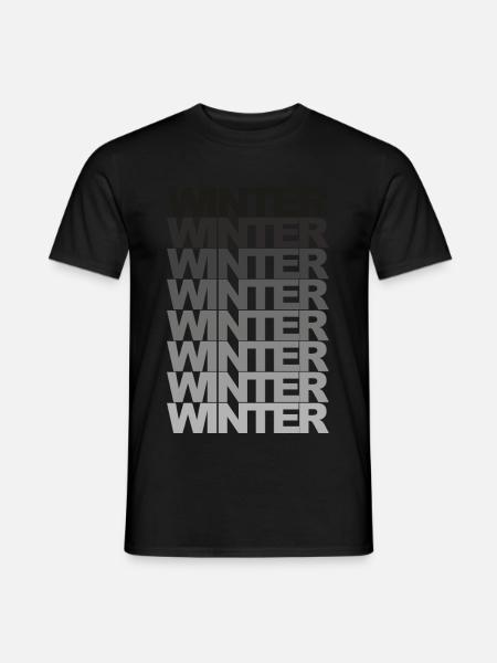 Winter Sport Ski Snowboard Geschenkidee - Männer T-Shirt - Schwarz