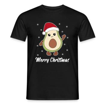 Avocado Christmas gift Christmas present - Men's T-Shirt - black - Front - AI Model Male 178 light (178cm)