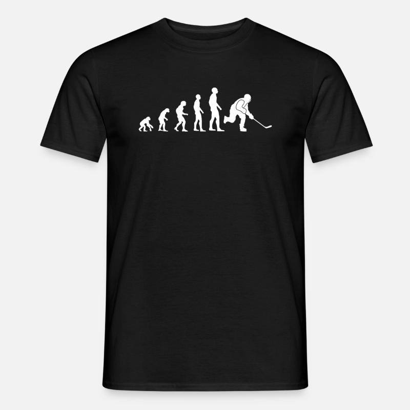 Eishockey Eishockeyspieler Evolution Geschenk - Männer T-Shirt - Schwarz