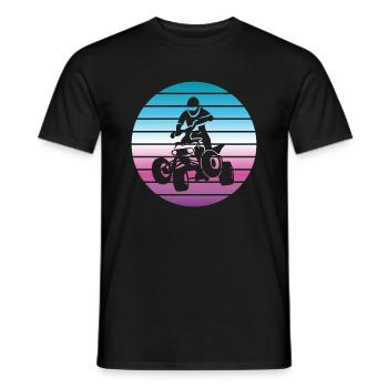 Quad-biker quad fahrer ATV Retro cadeau - T-shirt homme - noir - Devant - AI Model Male 178 light (178cm)