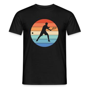 Tennis tennis accessoires cadeau rétro - T-shirt homme - noir - Devant - AI Model Male 178 light (178cm)