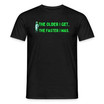 Ageing Racer Slogan - Men's T-Shirt - black - Front - AI Model Male 178 light (178cm)