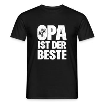Opa ist der beste - Männer T-Shirt - Schwarz - Vorne - AI Model Male 178 light (178cm)