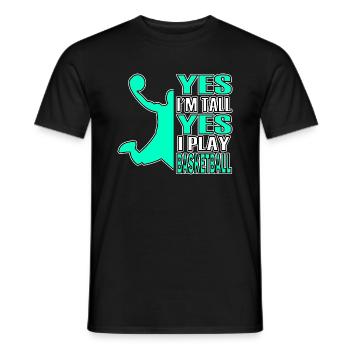 Großer Basketballspieler - Männer T-Shirt - Schwarz - Vorne - AI Model Male 178 light (178cm)