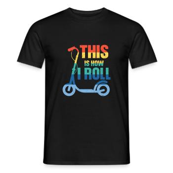 scooter e-scooter scooter e-scooter - Men's T-Shirt - black - Front - AI Model Male 178 light (178cm)