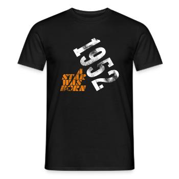 1952 - Men's T-Shirt - black - Front - AI Model Male 178 light (178cm)