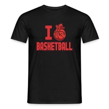 Ich Liebe Basketball Basketballer Geschenkidee - Männer T-Shirt - Schwarz - Vorne - AI Model Male 178 light (178cm)