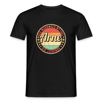Arne Der Mann Der Mythos Die Legende - Männer T-Shirt - Schwarz - Vorne - AI Model Male 178 light (178cm)