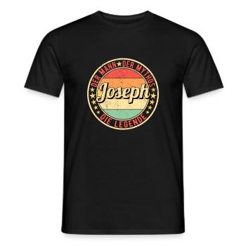 Joseph Der Mann Der Mythos Die Legende - Männer T-Shirt - Schwarz - Vorne - AI Model Male 178 light (178cm)