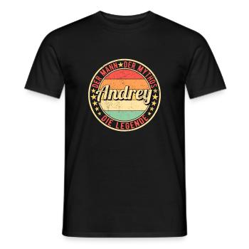 Andrey Der Mann Der Mythos Die Legende - Männer T-Shirt - Schwarz - Vorne - AI Model Male 178 light (178cm)