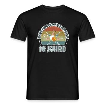 Ich war damals schon der Schnellste 18. Geburtstag - Männer T-Shirt - Schwarz - Vorne - AI Model Male 178 light (178cm)