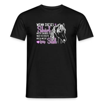 Shirt noch sauber ist war ich noch nicht im Stall - Männer T-Shirt - Schwarz - Vorne - AI Model Male 178 light (178cm)