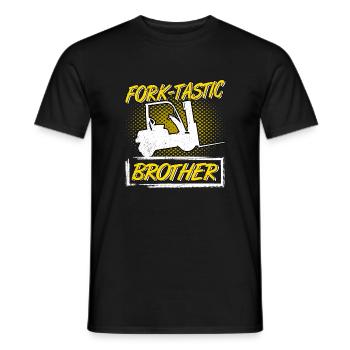 Forklift Driver Forklift Fork-Tastic Brother - Men's T-Shirt - black - Front - AI Model Male 178 light (178cm)