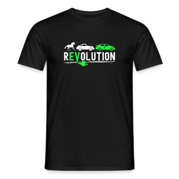 Révolution Électromobilité Voiture électrique - T-shirt homme - noir - Devant - AI Model Male 178 light (178cm)