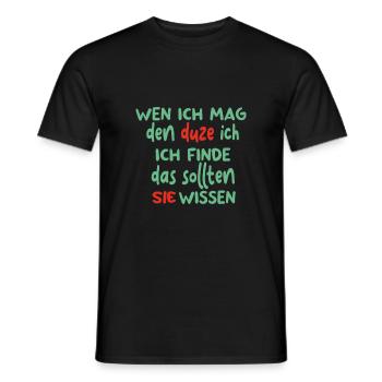 Ich hasse Menschen lustiger Spruch für Zyniker - Männer T-Shirt - Schwarz - Vorne - AI Model Male 178 light (178cm)