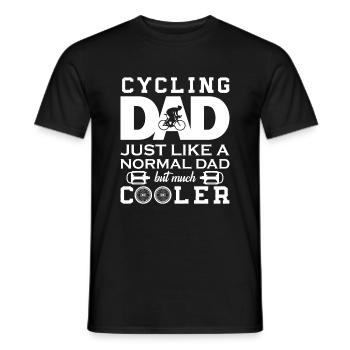 Cycling Dat just like a normal dad but much cooler - Männer T-Shirt - Schwarz - Vorne - AI Model Male 178 light (178cm)