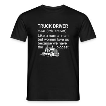Truck drivers have the largest - Men's T-Shirt - black - Front - AI Model Male 178 light (178cm)
