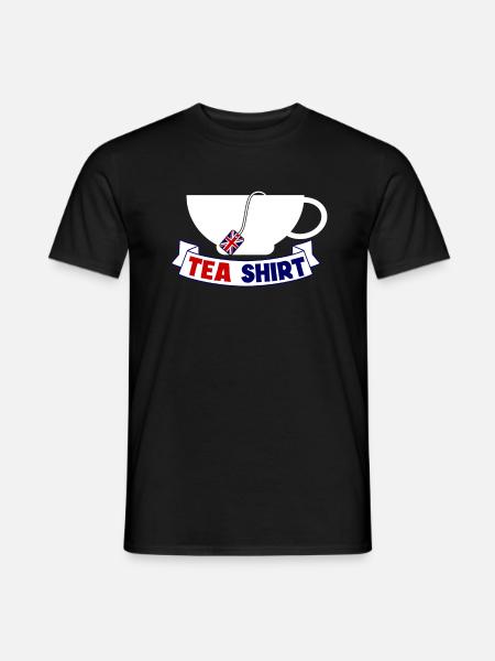 Tea Shirt für Teetrinker - Männer T-Shirt - Schwarz