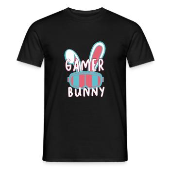 Gamer Bunnies for Women - Men's T-Shirt - black - Front - AI Model Male 178 light (178cm)
