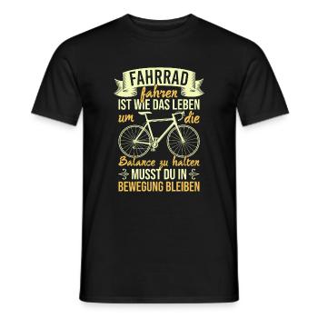 Fahrradfahren Rennrad Mountainbike für Radfahrer - Männer T-Shirt - Schwarz - Vorne - AI Model Male 178 light (178cm)