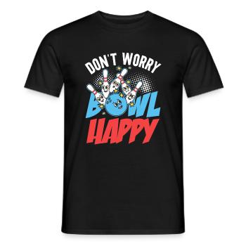 Ne vous inquiétez pas bol heureux pour les boulistes - T-shirt homme - noir - Devant - AI Model Male 178 light (178cm)