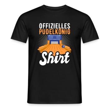 Offizielles Pudelkönig Shirt für Kegler - Männer T-Shirt - Schwarz - Vorne - AI Model Male 178 light (178cm)