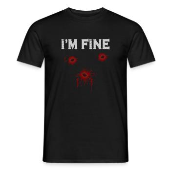 Halloween Bullet Holes Costume - Men's T-Shirt - black - Front - AI Model Male 178 light (178cm)