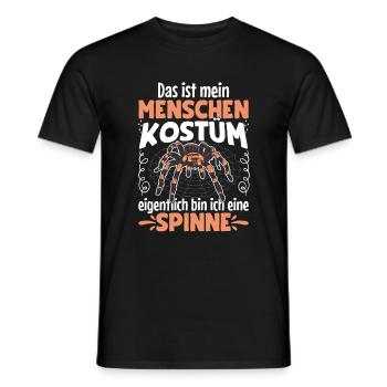 This is my human costume spider Halloween - Men's T-Shirt - black - Front - AI Model Male 178 light (178cm)