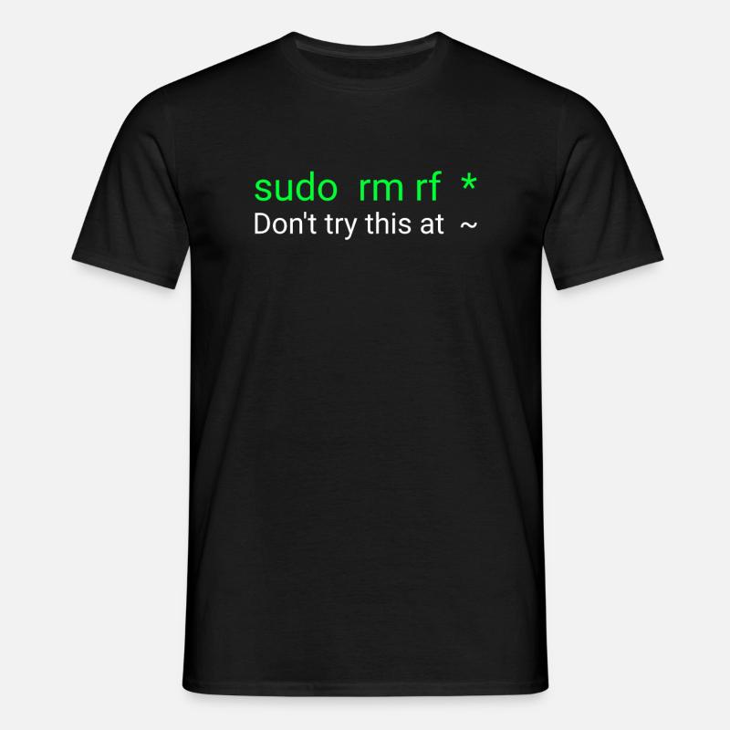 Linux sudo rm rf - Men's T-Shirt - black