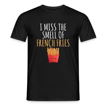 French Fries Lover Fast Food Gifts - Men's T-Shirt - black - Front - AI Model Male 178 light (178cm)
