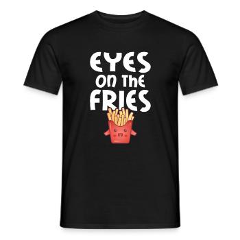 French Fries Lover Fast Food Gifts - Men's T-Shirt - black - Front - AI Model Male 178 light (178cm)