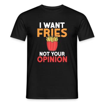 French Fries Lover Fast Food Gifts - Men's T-Shirt - black - Front - AI Model Male 178 light (178cm)
