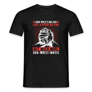 Bras de fer bras de fer père - T-shirt homme - noir - Devant - AI Model Male 178 light (178cm)