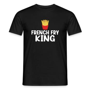 French Fries Lover Fast Food Gifts - Men's T-Shirt - black - Front - AI Model Male 178 light (178cm)