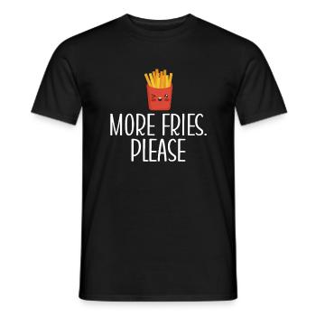 French Fries Lover Fast Food Gifts - Men's T-Shirt - black - Front - AI Model Male 178 light (178cm)