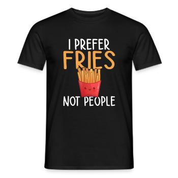 French Fries Lover Fast Food Gifts - Men's T-Shirt - black - Front - AI Model Male 178 light (178cm)