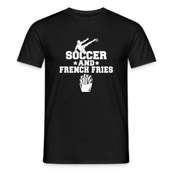French Fries Lover Fast Food Gifts - Men's T-Shirt - black - Front - AI Model Male 178 light (178cm)