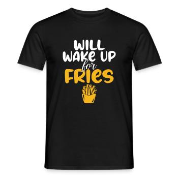 French Fries Lover Fast Food Gifts - Men's T-Shirt - black - Front - AI Model Male 178 light (178cm)