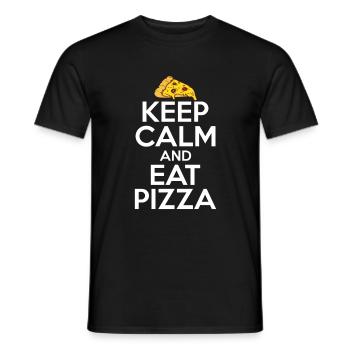 Snack Pizzalove Pizza Lover Gift - Men's T-Shirt - black - Front - AI Model Male 178 light (178cm)