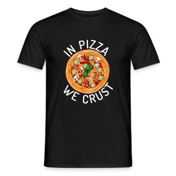 Snack Pizzalove Pizza Lover Geschenk - Männer T-Shirt - Schwarz - Vorne - AI Model Male 178 light (178cm)