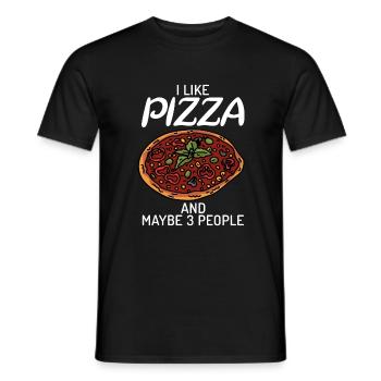 Snack Pizzalove Pizza Lover Gift - Men's T-Shirt - black - Front - AI Model Male 178 light (178cm)