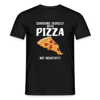 Snack Pizzalove Pizza Lover Gift - Men's T-Shirt - black - Front - AI Model Male 178 light (178cm)