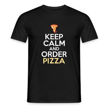 Snack Pizzalove Pizza Lover Gift - Men's T-Shirt - black - Front - AI Model Male 178 light (178cm)