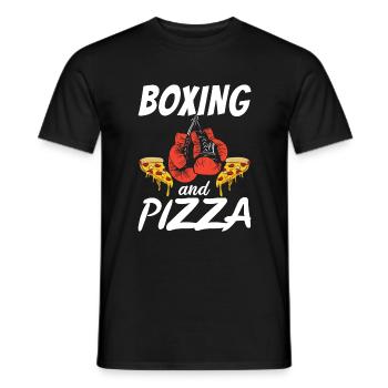 Snack Pizzalove Pizza Lover Gift - Men's T-Shirt - black - Front - AI Model Male 178 light (178cm)